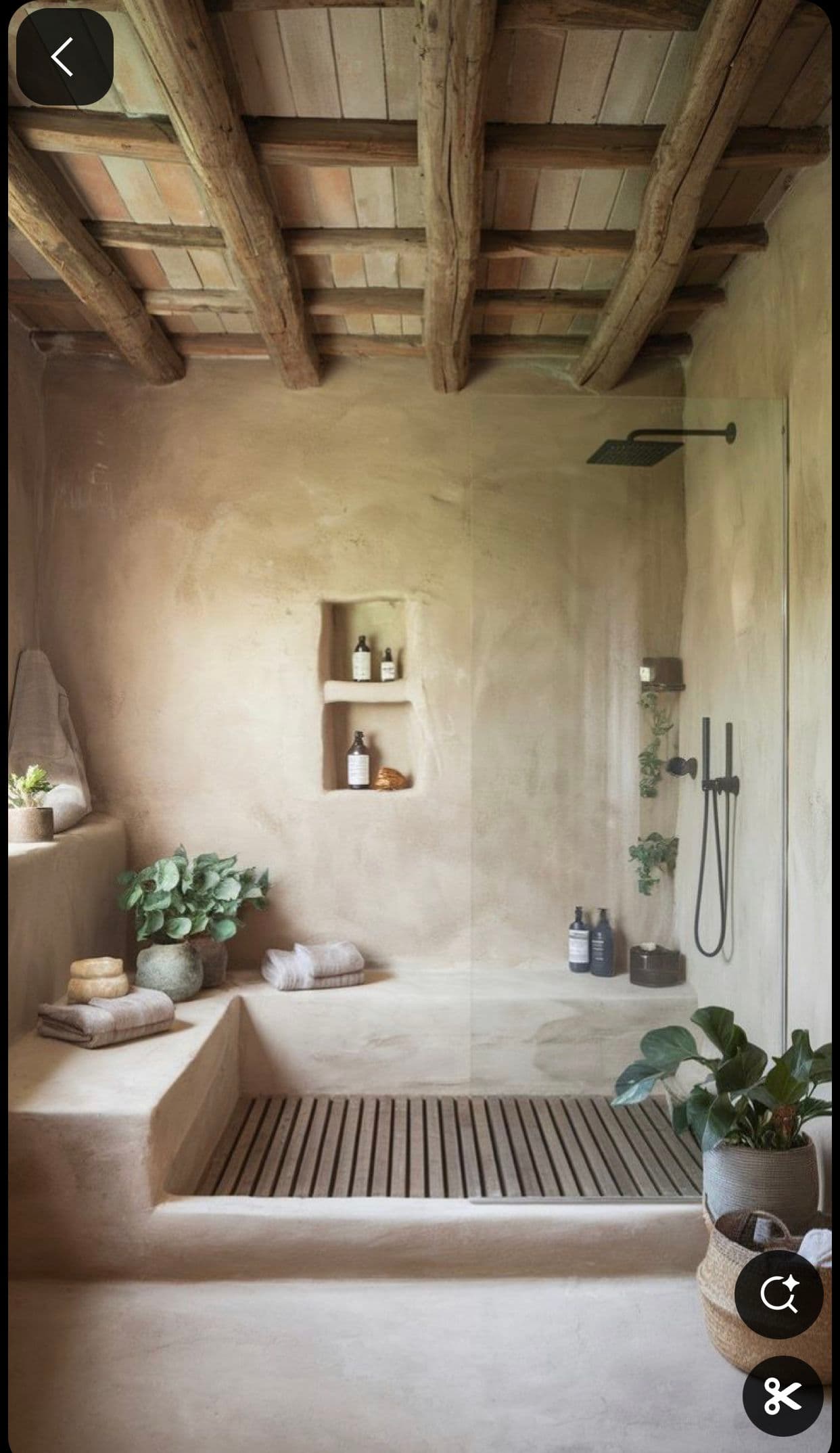 the bathroom is clean and ready for us to use in the day time, but it doesn't look like this, classique, tadelakt