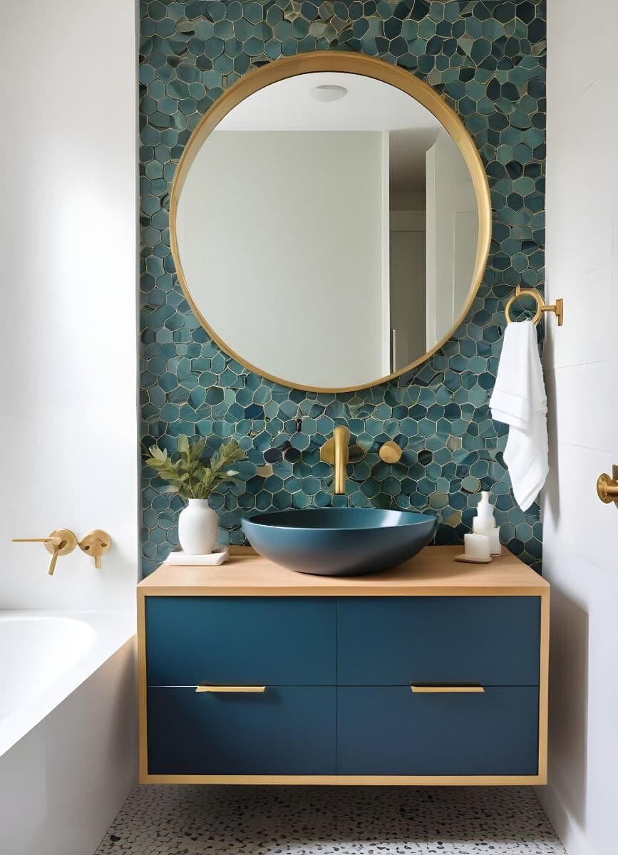 Traditional Moroccan Style Bathroom Inspiration - Amazing Moroccan bathroom Style Modern Moroccan Bathroom Ideas, Bathroom Ideas Moroccan Style, Small Moroccan Bathroom Ideas, Traditional Moroccan Bathroom Decor, Moroccan Bathroom Design, Green Moroccan Bathroom, Moroccan Washroom, Moroccan Tiles Bathroom, Bathroom Moroccan Style, moderne, zellige